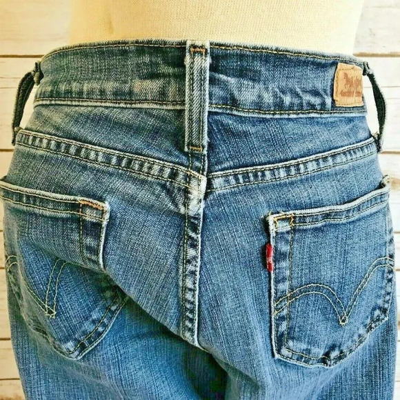 LEVI 529 Women Curvy Boot Cut Cotton Denim Blue Jeans Pants Size 29W X 30L - Picture 10 of 12
